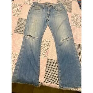 AG Adriano Goldschmied “The Fillmore” Distressed Men’s Boot Cut Jeans - Sz 34x32